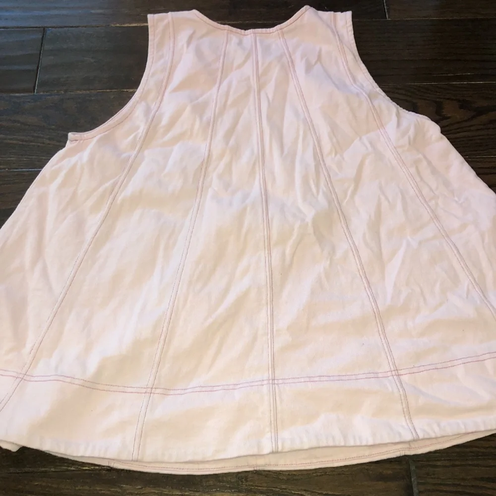 FREE PEOPLE BEACH pastel oversized top sleeveless size small